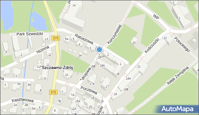 Szczawno-Zdrój, Ratuszowa, 2A, mapa Szczawno-Zdrój