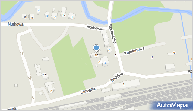 Szczecin, Racławicka, 2B, mapa Szczecina