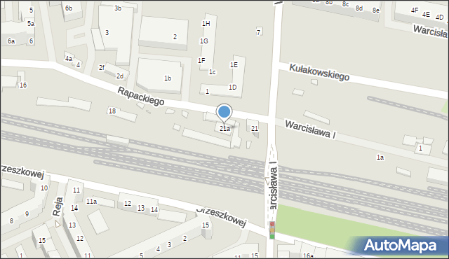 Szczecin, Rapackiego Mariana, 21a, mapa Szczecina