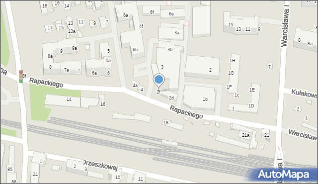 Szczecin, Rapackiego Mariana, 2f, mapa Szczecina