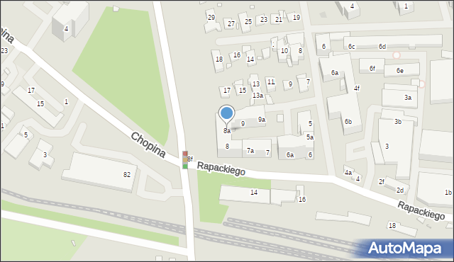 Szczecin, Rapackiego Mariana, 8a, mapa Szczecina