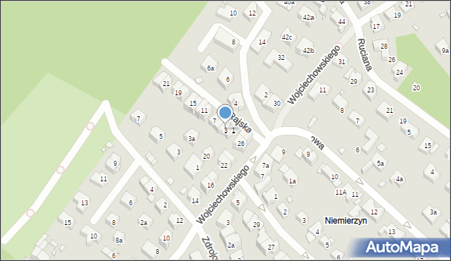 Szczecin, Rajska, 3, mapa Szczecina