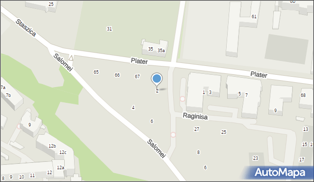 Szczecin, Raginisa Władysława, mjr., 2, mapa Szczecina