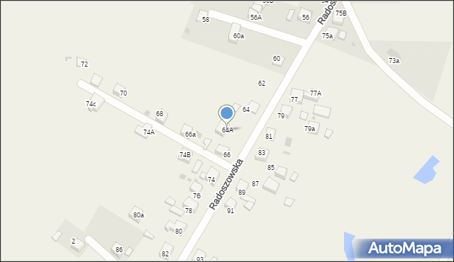 Szczerbice, Radoszowska, 64A, mapa Szczerbice