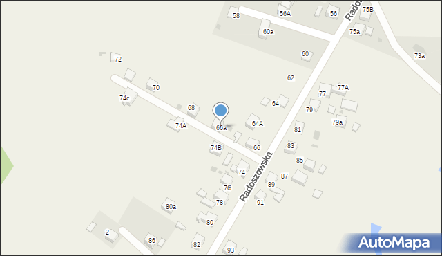 Szczerbice, Radoszowska, 66a, mapa Szczerbice