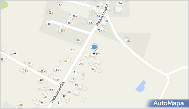 Szczerbice, Radoszowska, 77A, mapa Szczerbice