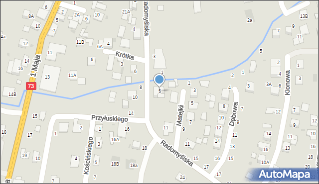 Szczucin, Radomyślska, 5, mapa Szczucin