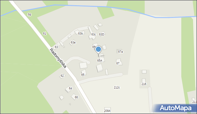 Szczucin, Radomyślska, 65B, mapa Szczucin