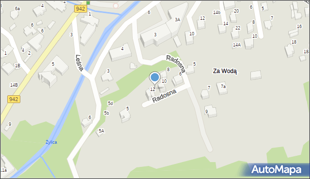 Szczyrk, Radosna, 14, mapa Szczyrk