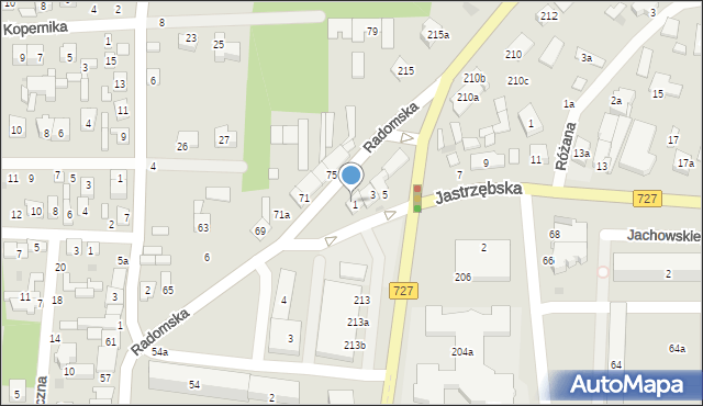 Szydłowiec, Radomska, 56, mapa Szydłowiec