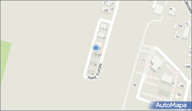 Tarnów, Rady Europy, 27a, mapa Tarnów