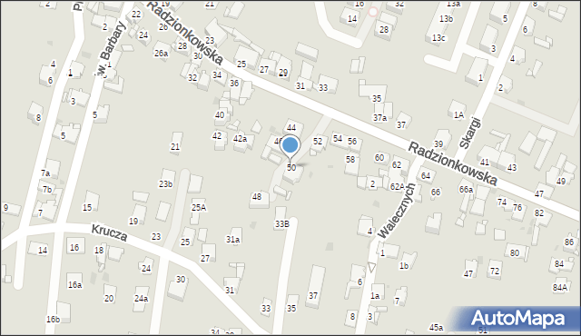 Tarnowskie Góry, Radzionkowska, 50, mapa Tarnowskie Góry