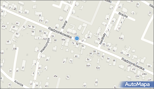 Tarnowskie Góry, Radzionkowska, 76, mapa Tarnowskie Góry