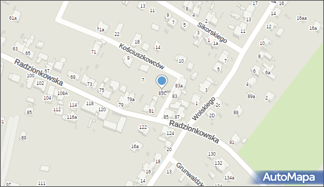Tarnowskie Góry, Radzionkowska, 83C, mapa Tarnowskie Góry