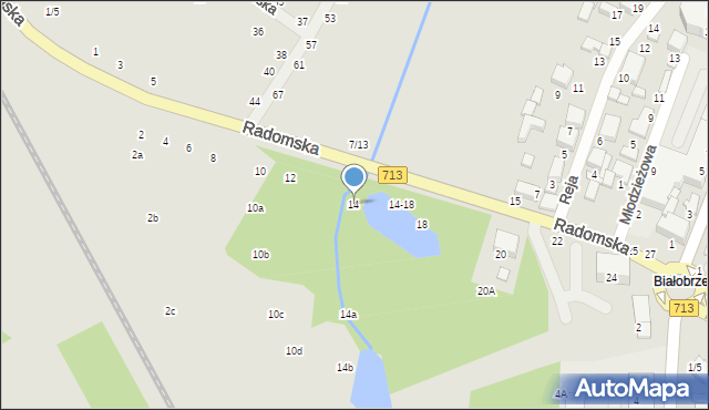 Tomaszów Mazowiecki, Radomska, 14, mapa Tomaszów Mazowiecki