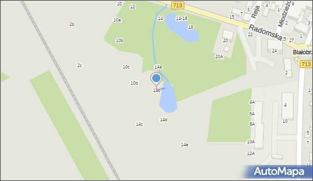 Tomaszów Mazowiecki, Radomska, 14b, mapa Tomaszów Mazowiecki