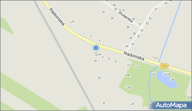 Tomaszów Mazowiecki, Radomska, 2, mapa Tomaszów Mazowiecki