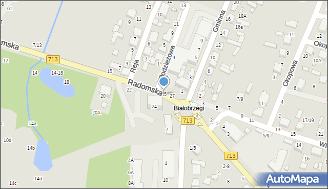 Tomaszów Mazowiecki, Radomska, 25, mapa Tomaszów Mazowiecki