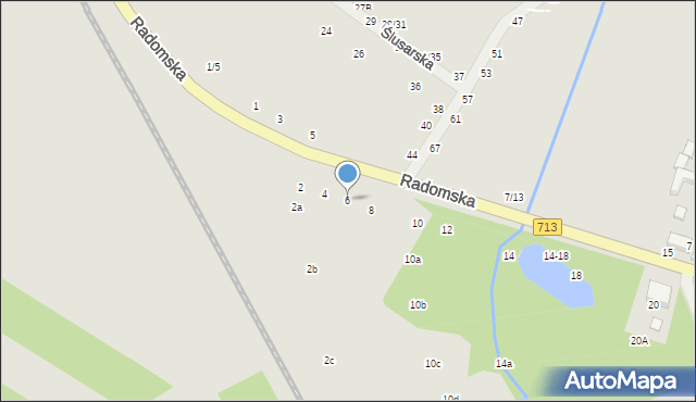 Tomaszów Mazowiecki, Radomska, 6, mapa Tomaszów Mazowiecki