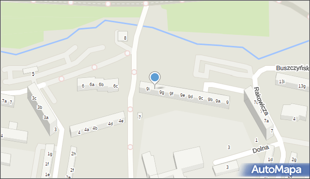 Toruń, Rakowicza Franciszka Tadeusza, 9h, mapa Torunia