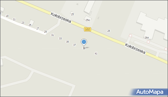 Trzebiatów, Radosna, 39, mapa Trzebiatów