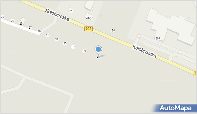 Trzebiatów, Radosna, 41, mapa Trzebiatów