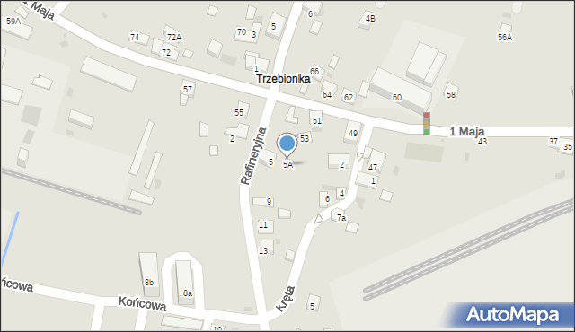 Trzebinia, Rafineryjna, 5A, mapa Trzebinia