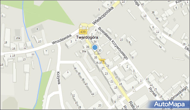 Twardogóra, Ratuszowa, 37, mapa Twardogóra