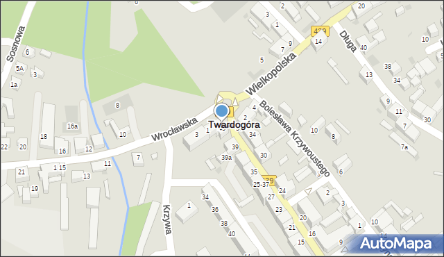 Twardogóra, Ratuszowa, 43, mapa Twardogóra