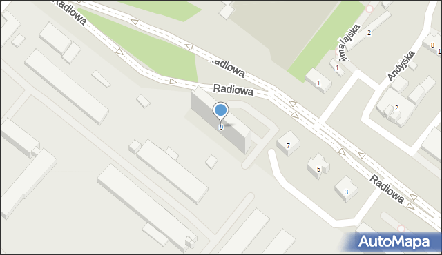 Warszawa, Radiowa, 9, mapa Warszawy