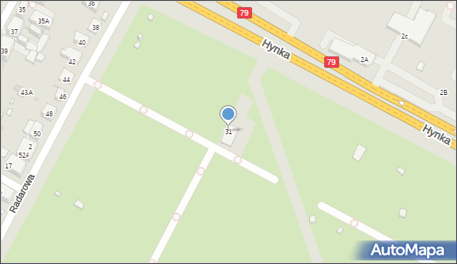 Warszawa, Radarowa, 31, mapa Warszawy
