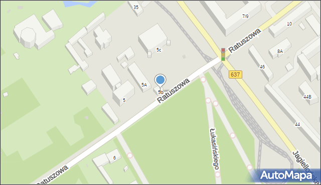 Warszawa, Ratuszowa, 5b, mapa Warszawy