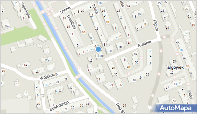 Warszawa, Rafaela, 1E, mapa Warszawy