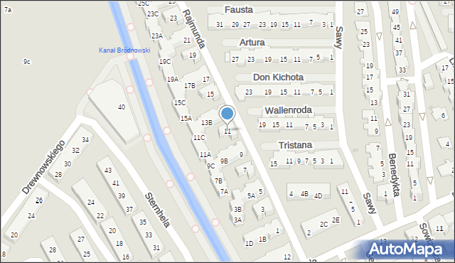 Warszawa, Rajmunda, 11, mapa Warszawy