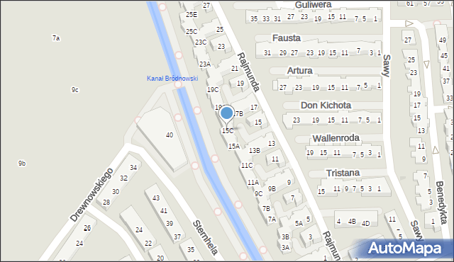 Warszawa, Rajmunda, 15C, mapa Warszawy
