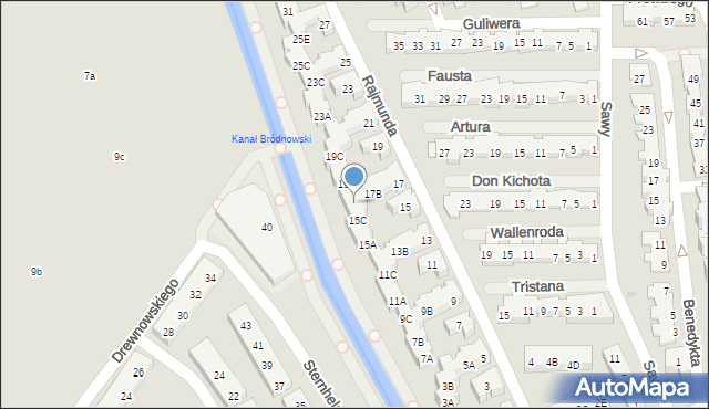 Warszawa, Rajmunda, 17C, mapa Warszawy