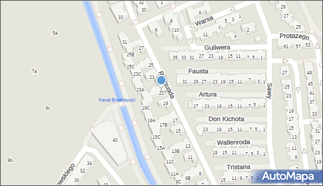 Warszawa, Rajmunda, 21, mapa Warszawy