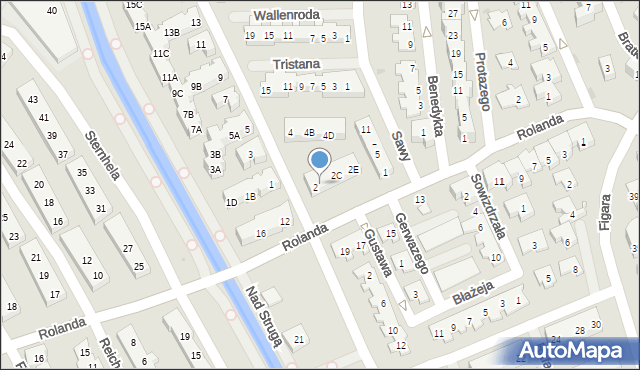 Warszawa, Rajmunda, 2A, mapa Warszawy