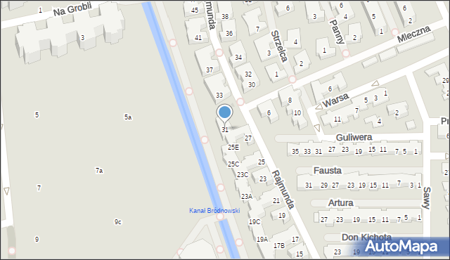 Warszawa, Rajmunda, 31, mapa Warszawy