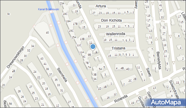 Warszawa, Rajmunda, 9A, mapa Warszawy