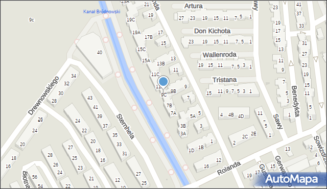 Warszawa, Rajmunda, 9C, mapa Warszawy