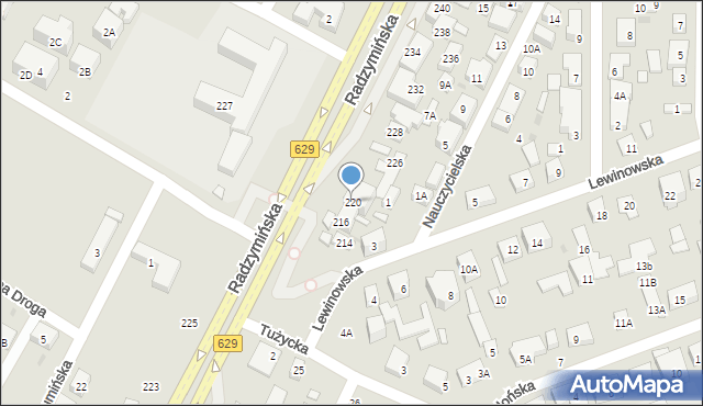 Warszawa, Radzymińska, 220, mapa Warszawy