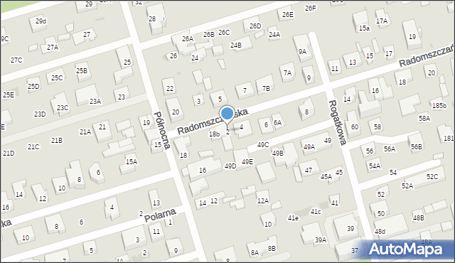 Warszawa, Radomszczańska, 2, mapa Warszawy