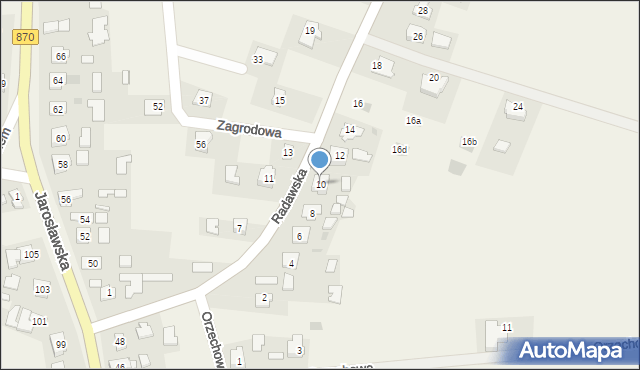 Wiązownica, Radawska, 10, mapa Wiązownica