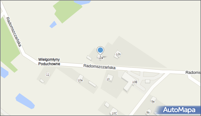 Wielgomłyny, Radomszczańska, 12a, mapa Wielgomłyny