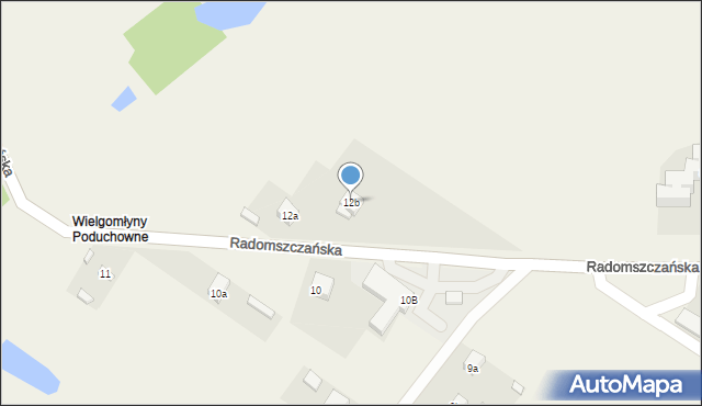 Wielgomłyny, Radomszczańska, 12b, mapa Wielgomłyny