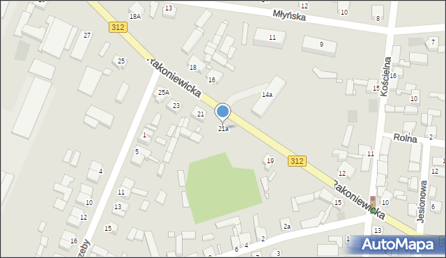 Wielichowo, Rakoniewicka, 21a, mapa Wielichowo