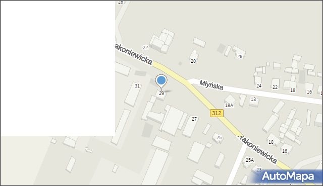 Wielichowo, Rakoniewicka, 29, mapa Wielichowo