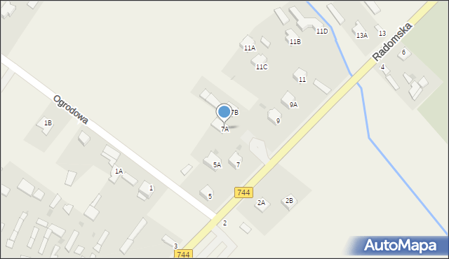 Wierzbica, Radomska, 7A, mapa Wierzbica