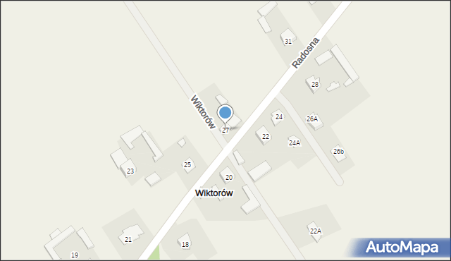 Wiktorów, Radosna, 27, mapa Wiktorów